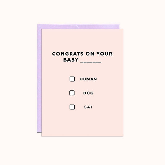 Baby Multiple Choice | Baby Card