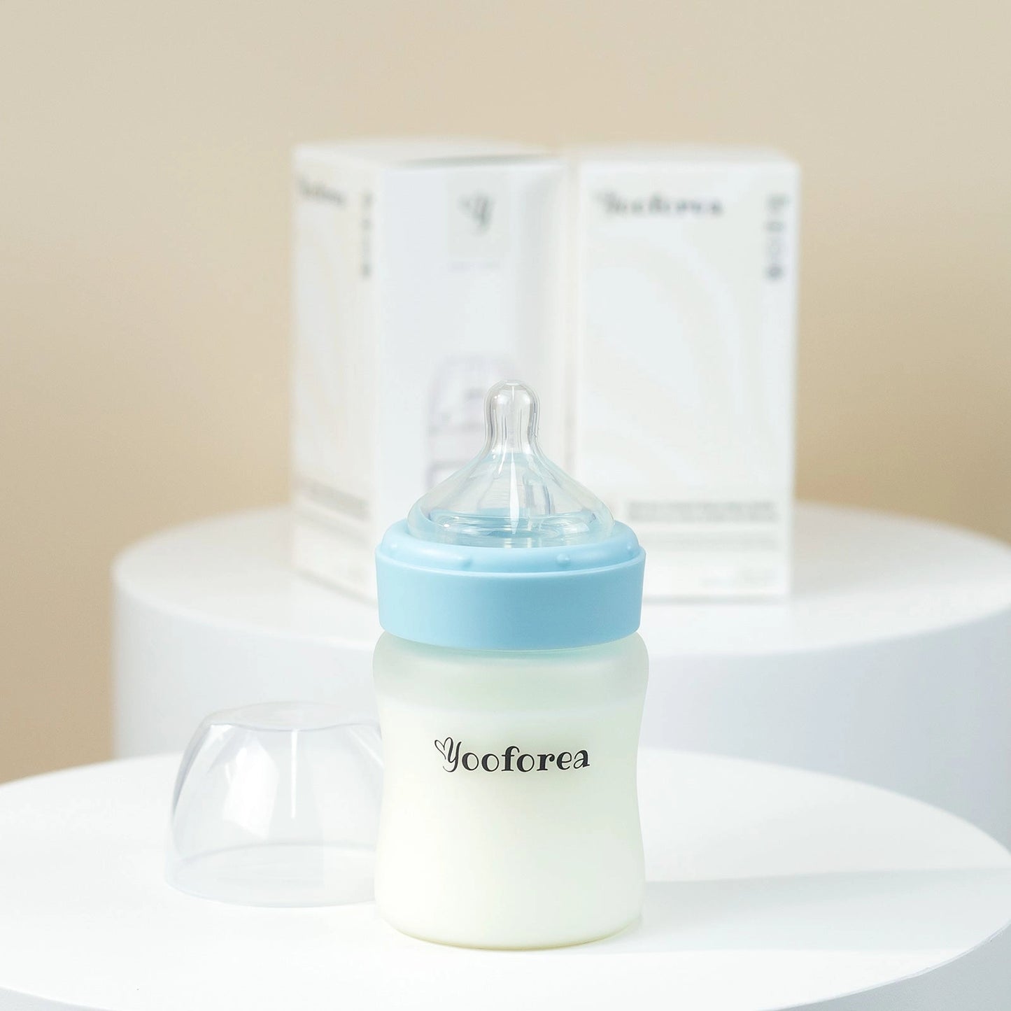 YOOFOREA - Silicone Coated Glass Baby Bottle Nursing