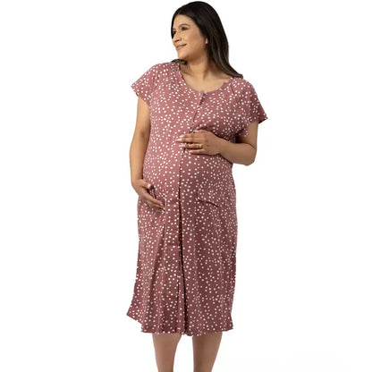 Universal Labor and Delivery Gown, Lilac Bloom - XL-XXL - Kindred Bravely