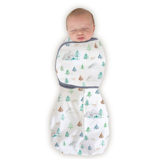 Omni Swaddle Sack - Watercolor Mountain & Trees - Newborn/0-3 Months