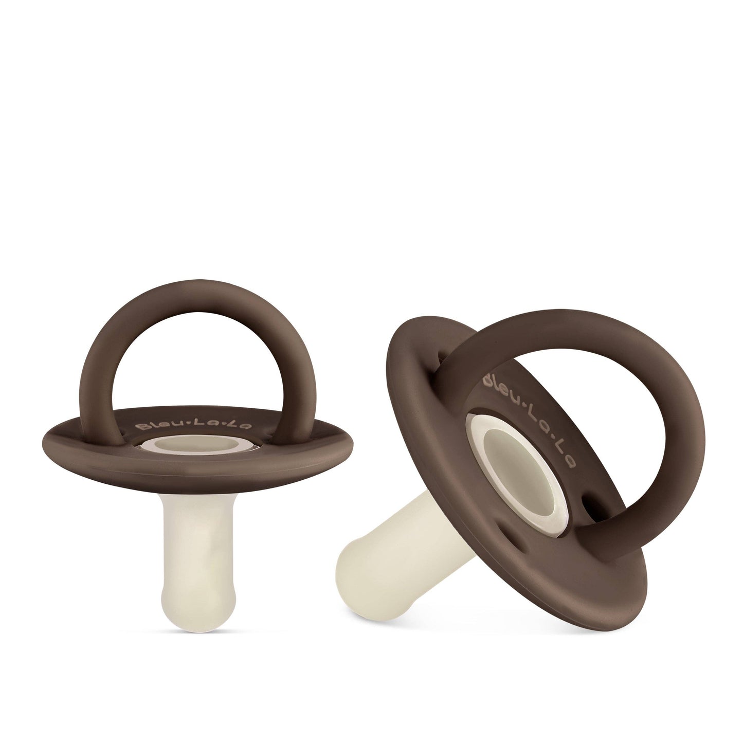 Bleu La La - Lulababe 2 Tone Pacifier: Hospital Nipple / Tan + Mocha