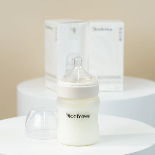 YOOFOREA - Silicone Coated Glass Baby Bottle Nursing