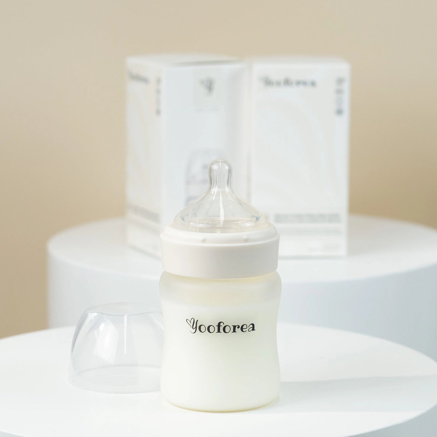 YOOFOREA - Silicone Coated Glass Baby Bottle Nursing