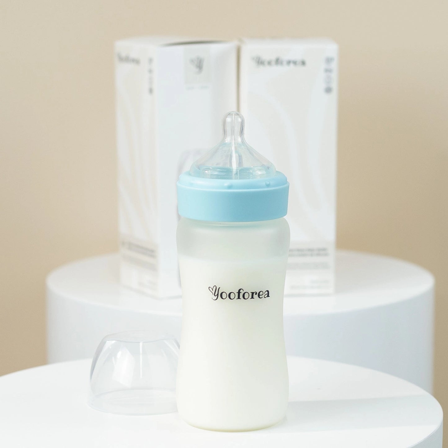 YOOFOREA - Silicone Coated Glass Baby Bottle Nursing