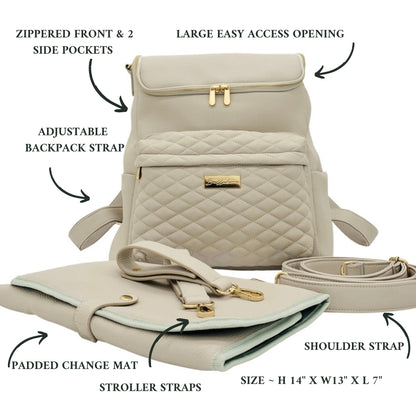 Bellaboo Boutique - Bellaboo Lily Diaper Bag - Mocha
