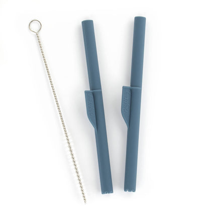 Brightberry - Silicone Straws with Stopper (Set of 2)
