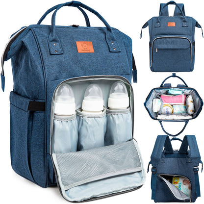 Original Diaper Bag Backpack, Baby Bags with Changing Pad: Navy Blue