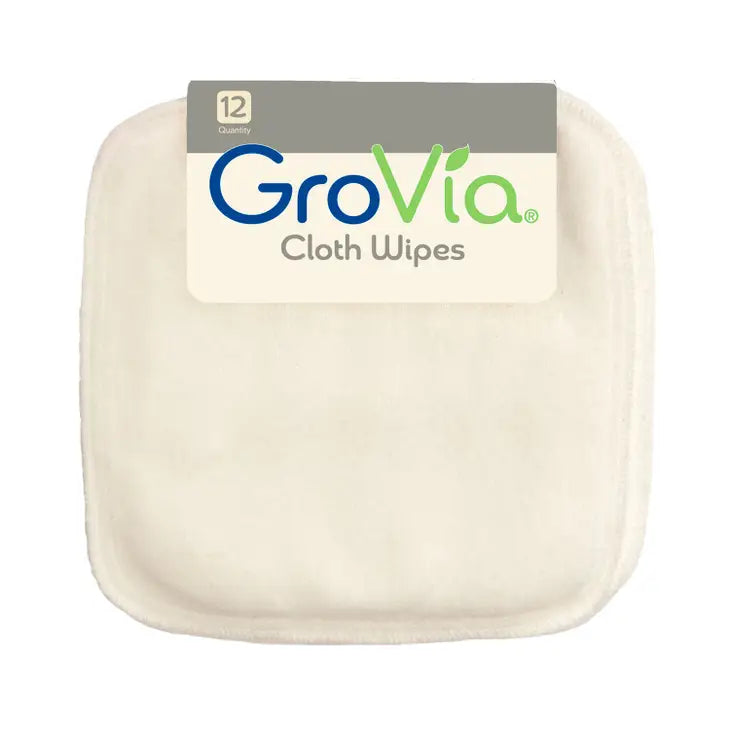 GroVia Modern Diapers - Reusable Cloth Wipes - Cloud