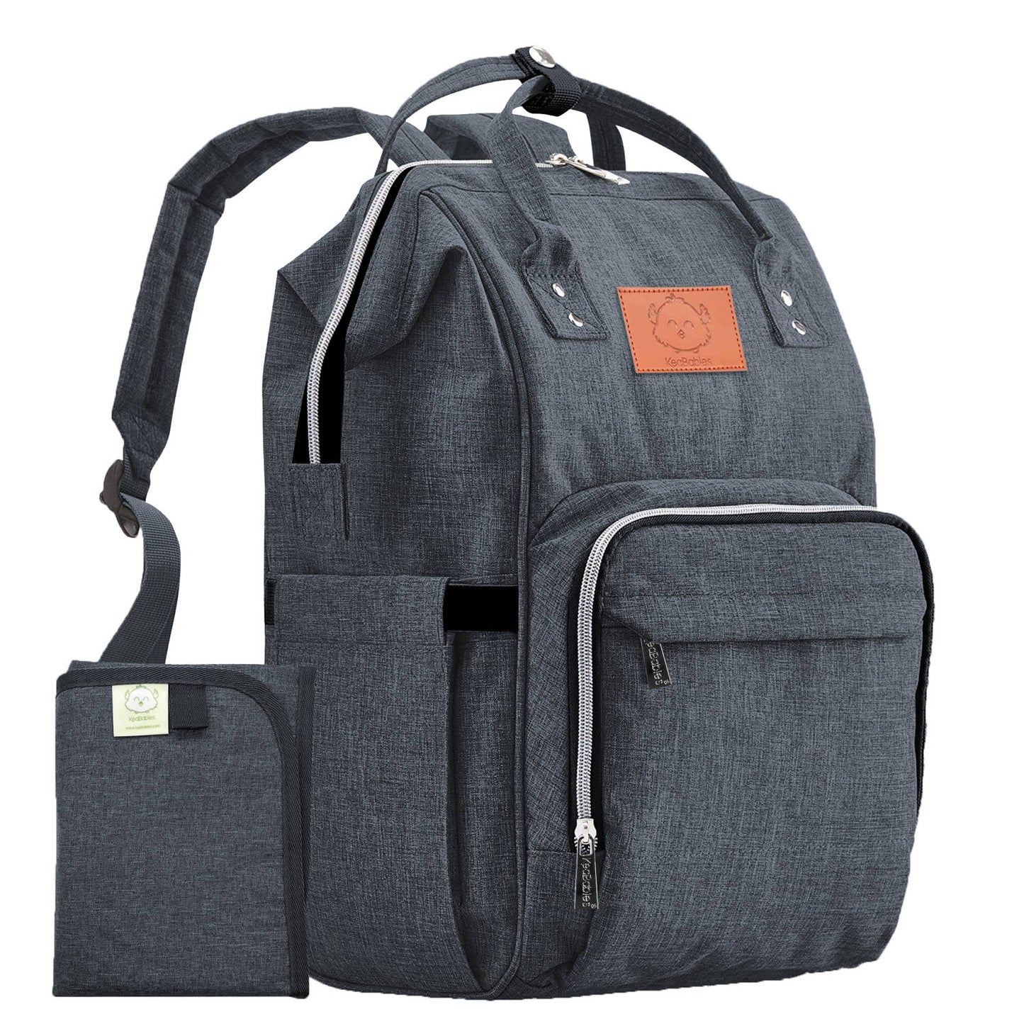 KeaBabies - Original Diaper Backpack with Changing Pad (Mystic Gray) (7442186830002)