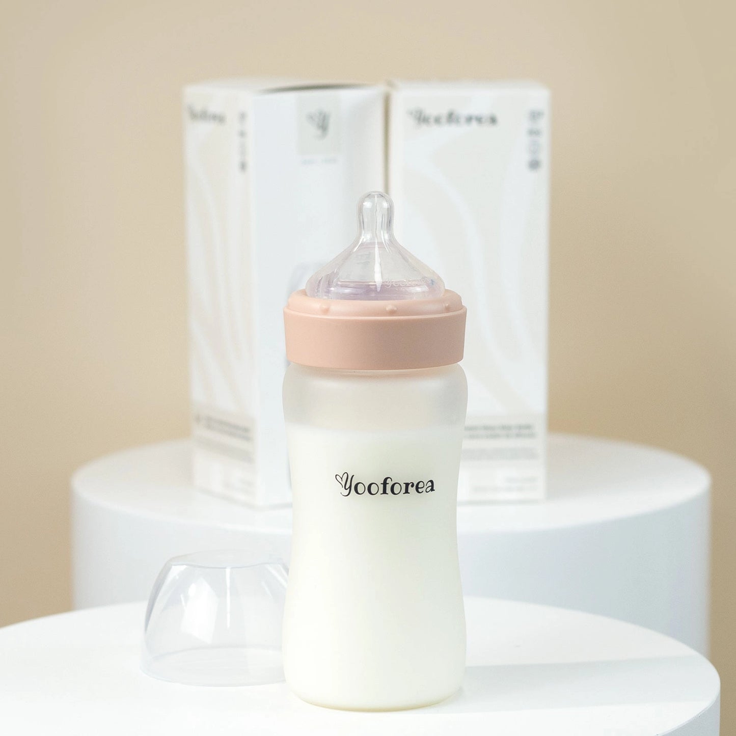 YOOFOREA - Silicone Coated Glass Baby Bottle Nursing