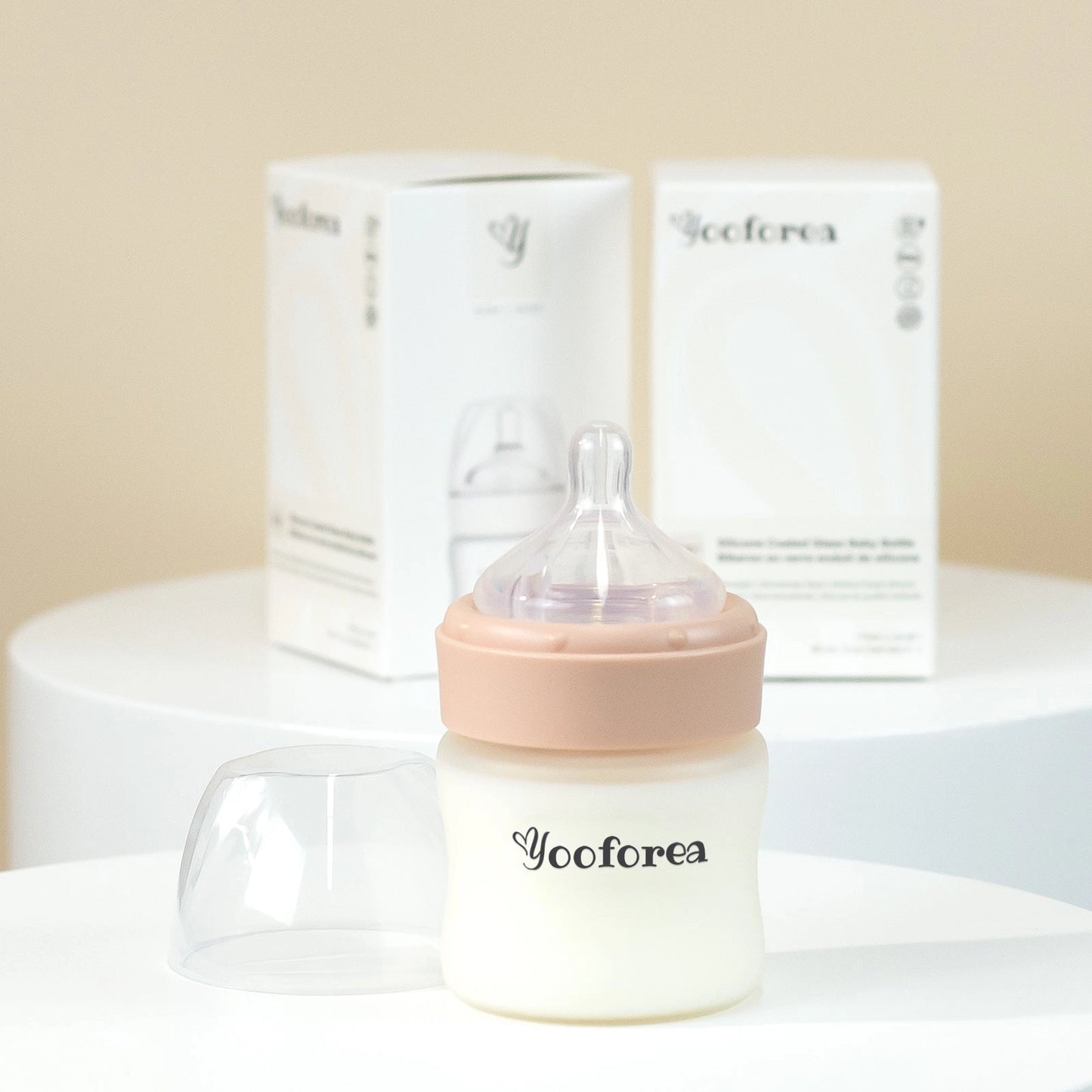 YOOFOREA - Silicone Coated Glass Baby Bottle Nursing