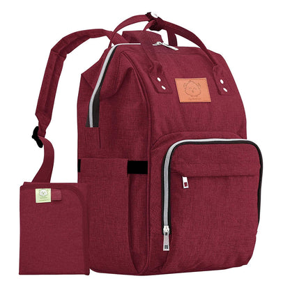 KeaBabies - KeaBabies Original Diaper Bag Backpack (Wine Red) (7378801066162)