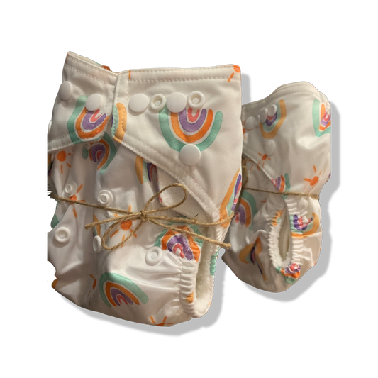 My Little Gumnut - Newborn Cloth Diaper - Palm Garden